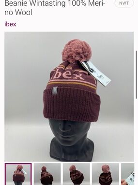 ibex women’s 100% merino apres sweater cap Pom beanie